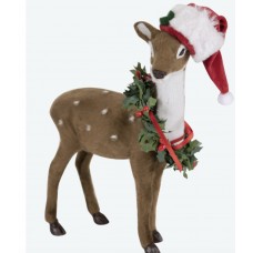 Byers Choice Reindeer with Wreath